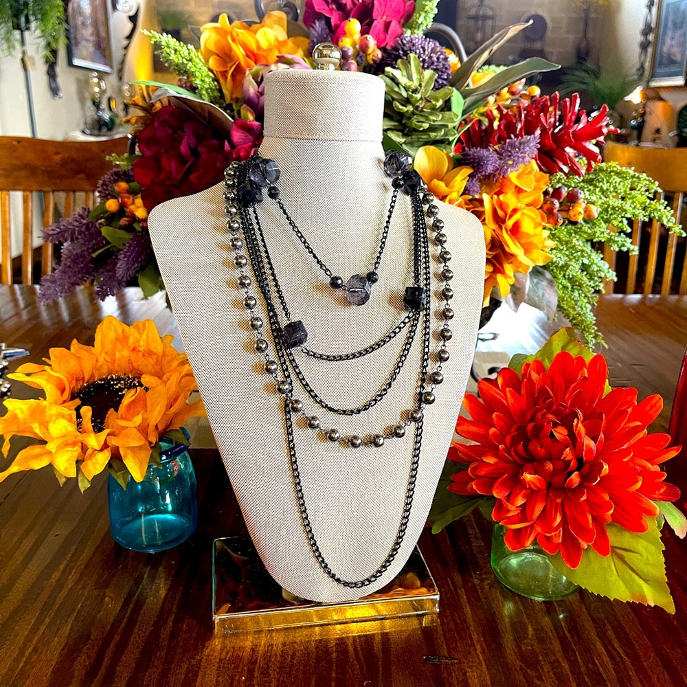 5 chain bauble necklace with lots of pretty’s!